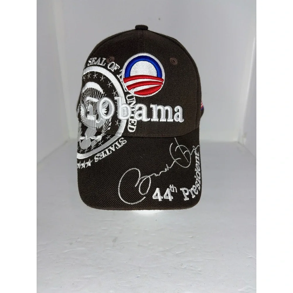 Barack Obama 44th President Brown‎ Embroidered Hat Change We Can Believe Cap